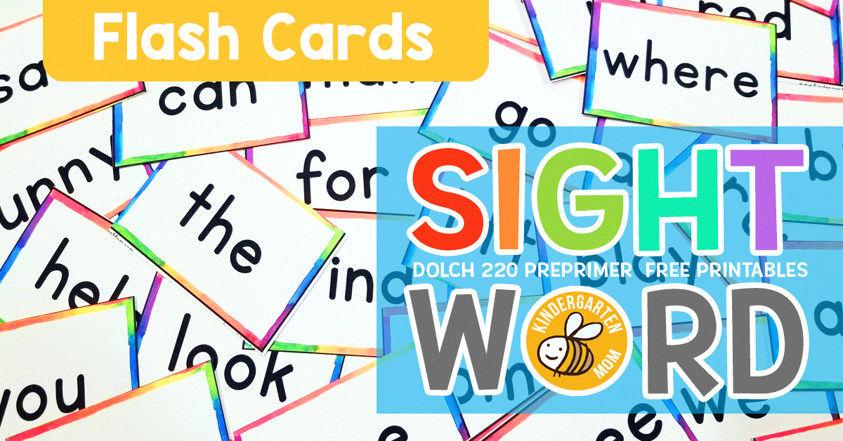 Dolch 220 Sight Word List Flash Cards