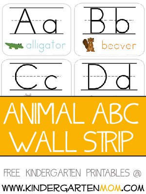 Alphabet Animals - Kindergarten Mom