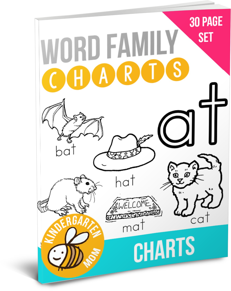 Word Family Charts Kindergarten Mom