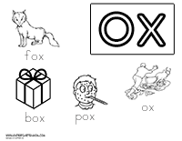 OX Word Family Printables - Kindergarten Mom
