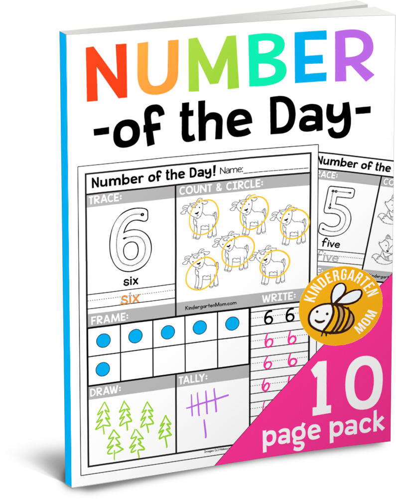 Free Number of the Day Worksheets Kindergarten Mom