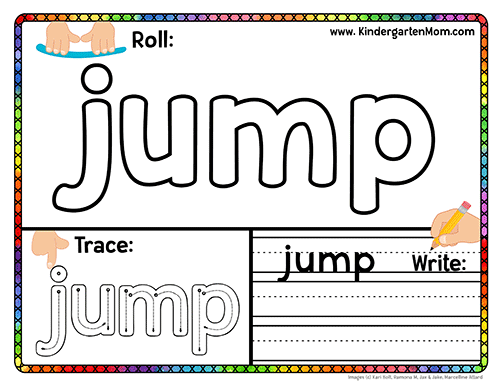 Free Primer Sight Words Playdough Mats with Tracing