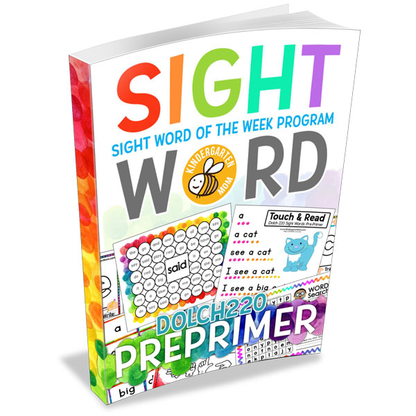 sight word of worksheet