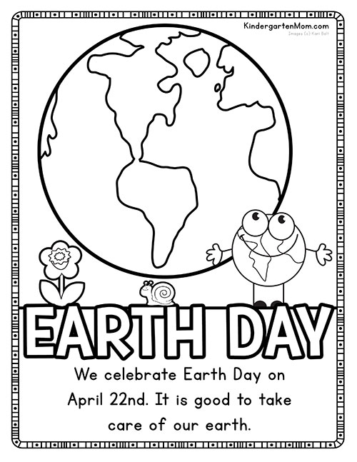 Earth Day Printables Kindergarten Mom