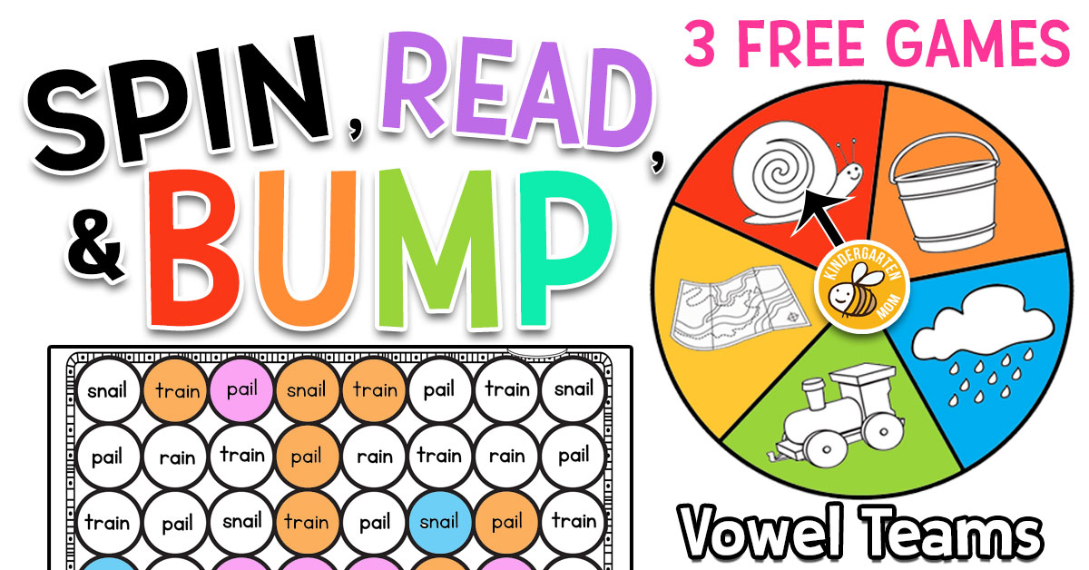 Spin Read Bump Games Kindergarten Mom
