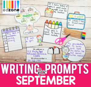 WritingPromptsSeptember - Kindergarten Mom