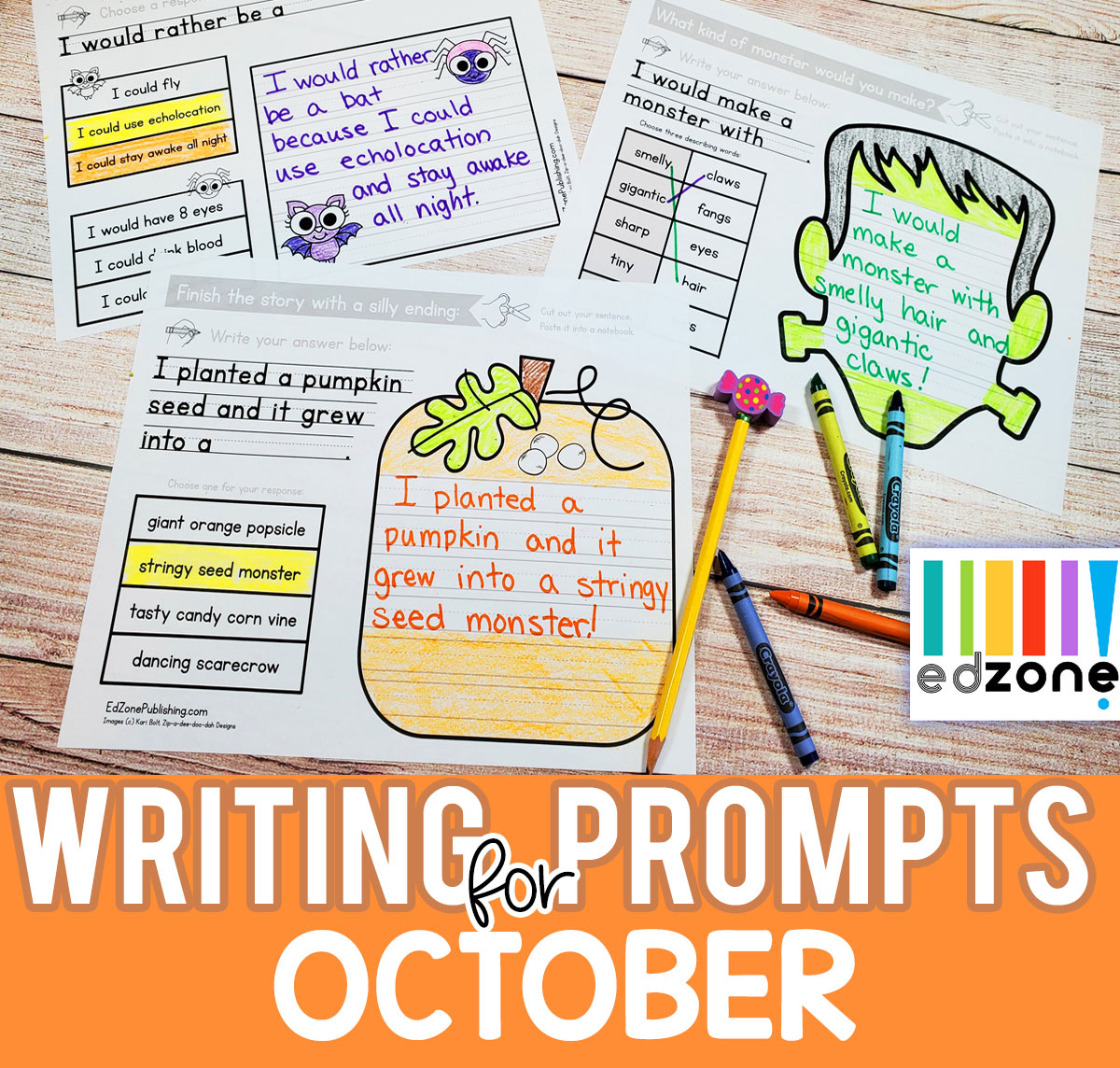 Kindergarten Writing Prompts for October - Kindergarten Mom