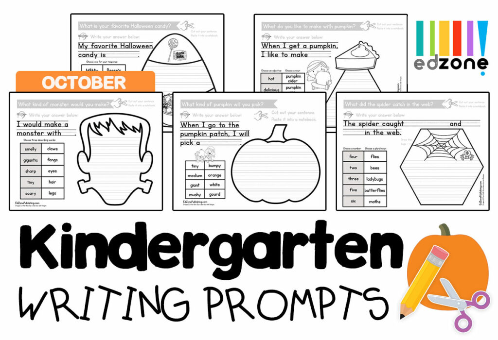 Kindergarten Writing Prompts for October Kindergarten Mom