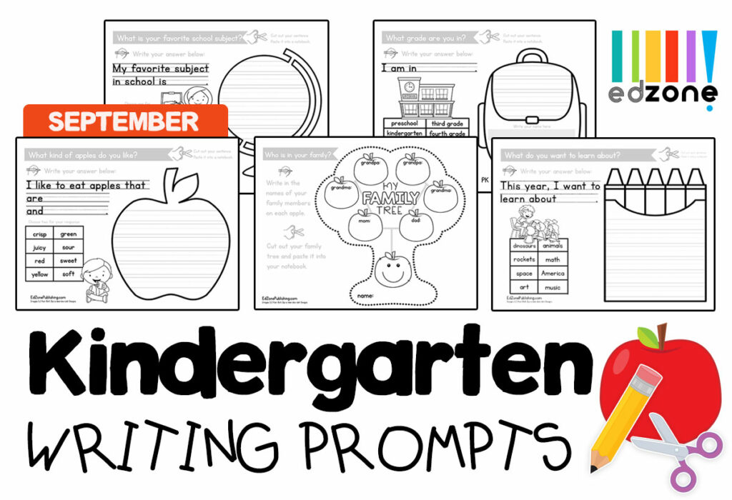 Kindergarten Writing Prompts for September - Kindergarten Mom