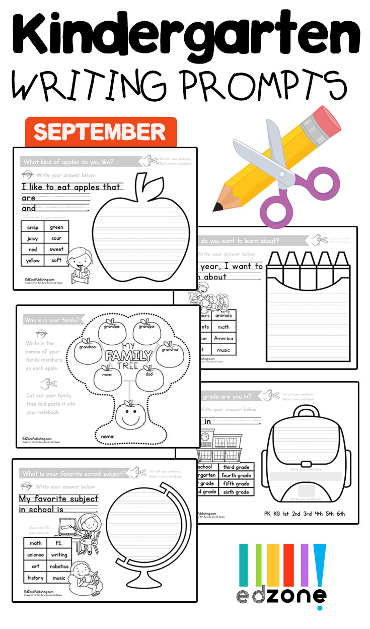 KindergartenWritingPromptsSeptember - Kindergarten Mom