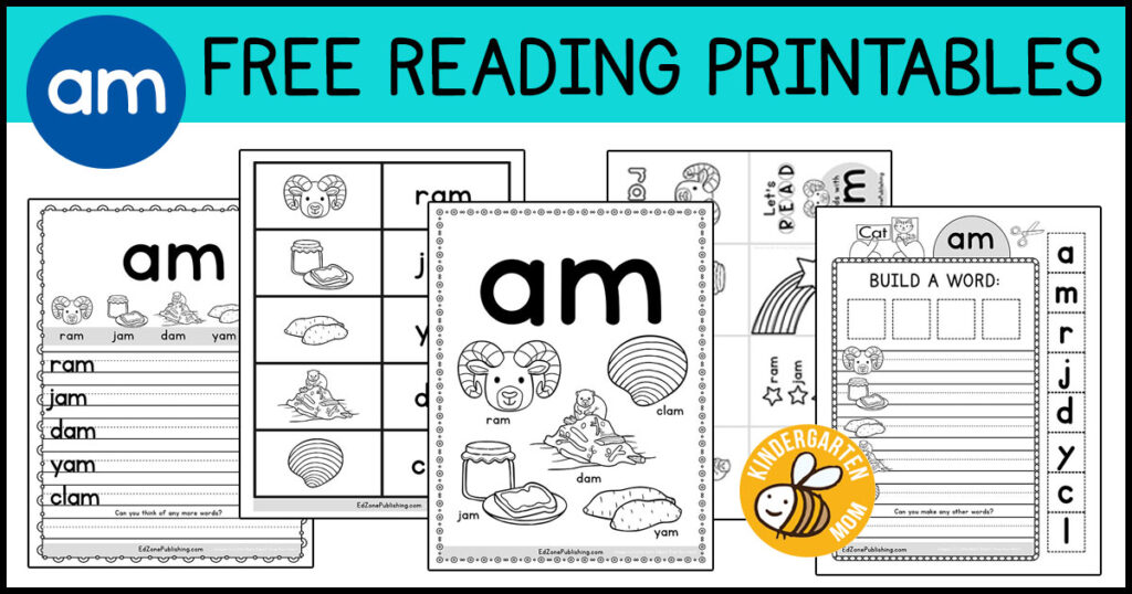 Am Word Family Worksheets Pdf Free