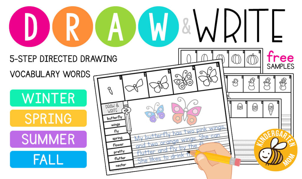 free directed drawing worksheets kindergarten mom