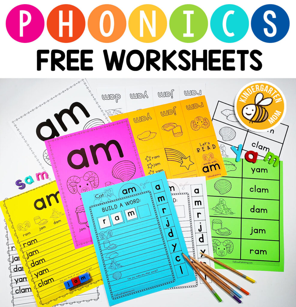 Phonics Worksheets - Kindergarten Mom