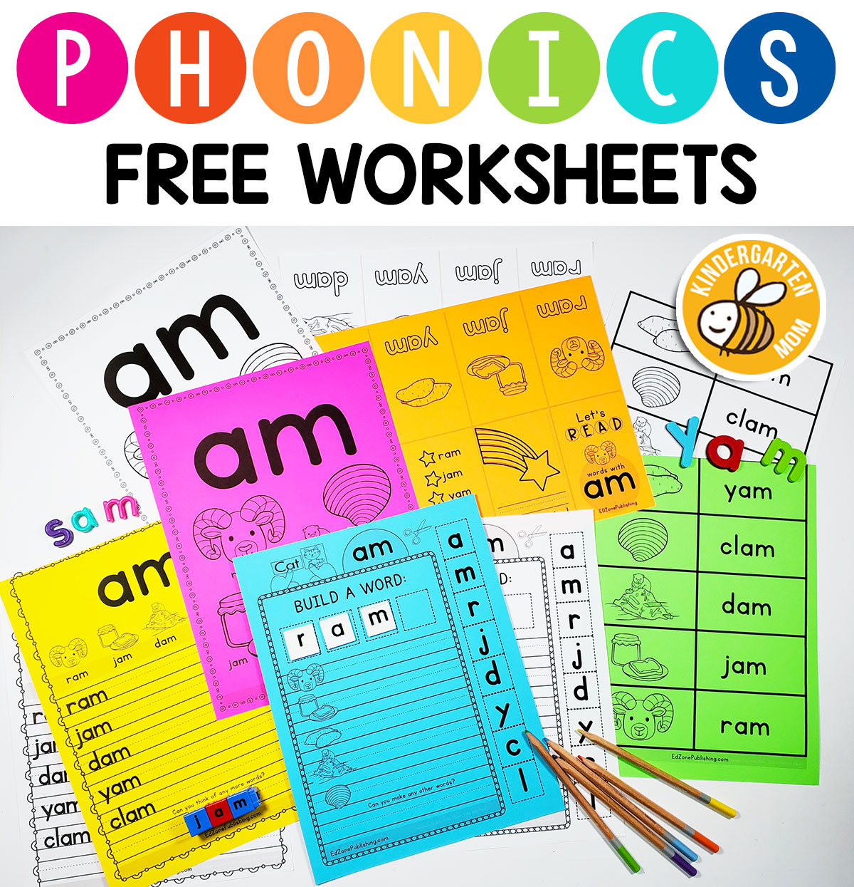 FreePhonicsWorksheet Kindergarten Mom