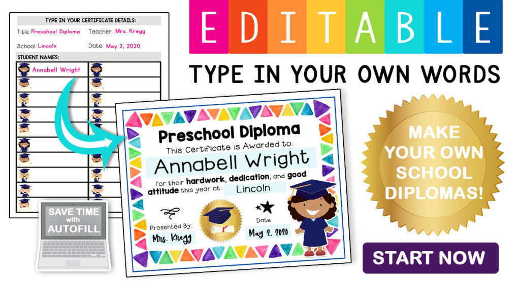 homeschool diplomas kindergarten mom