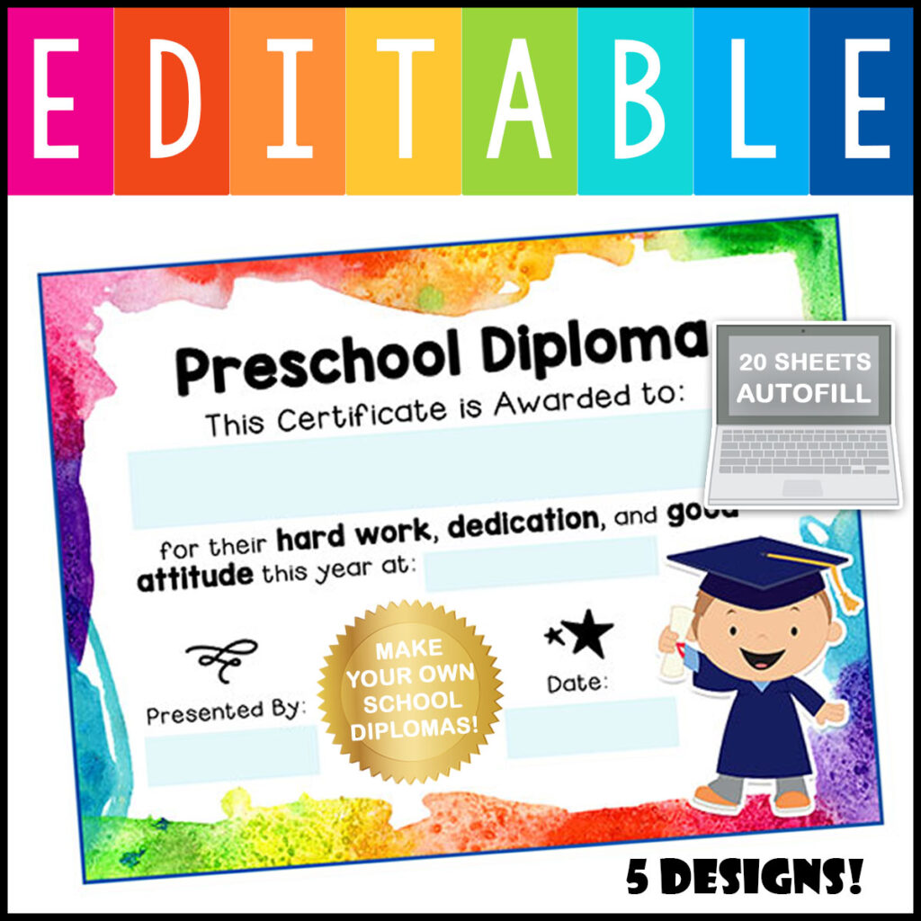 Homeschool Diplomas Kindergarten Mom