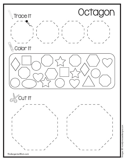 Shape Worksheets Kindergarten Mom
