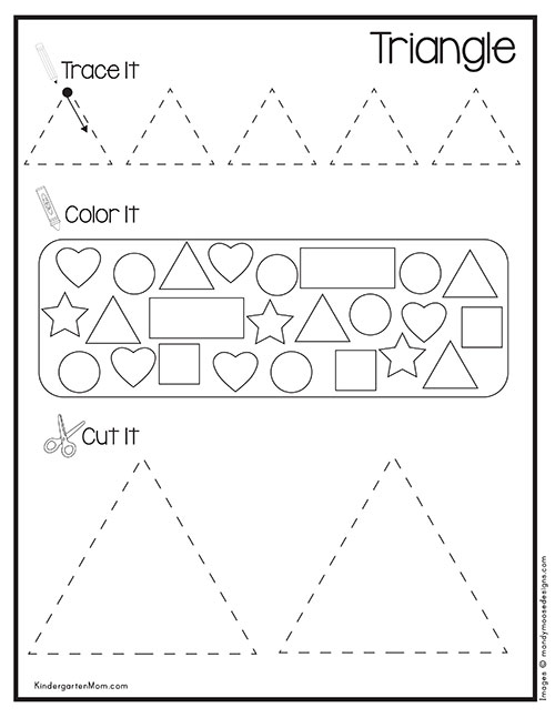 Shape Worksheets - Kindergarten Mom