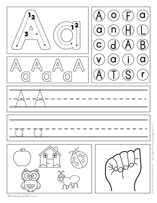 Letters a-k worksheet