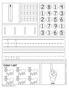 numberworksheet1@547x - Kindergarten Mom