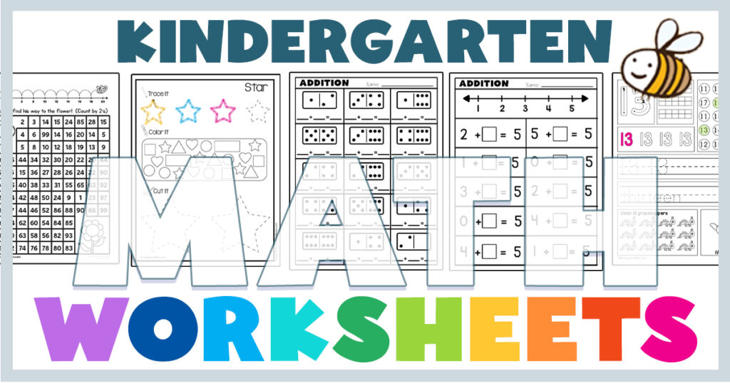 addition and subtraction worksheets for kindergarten