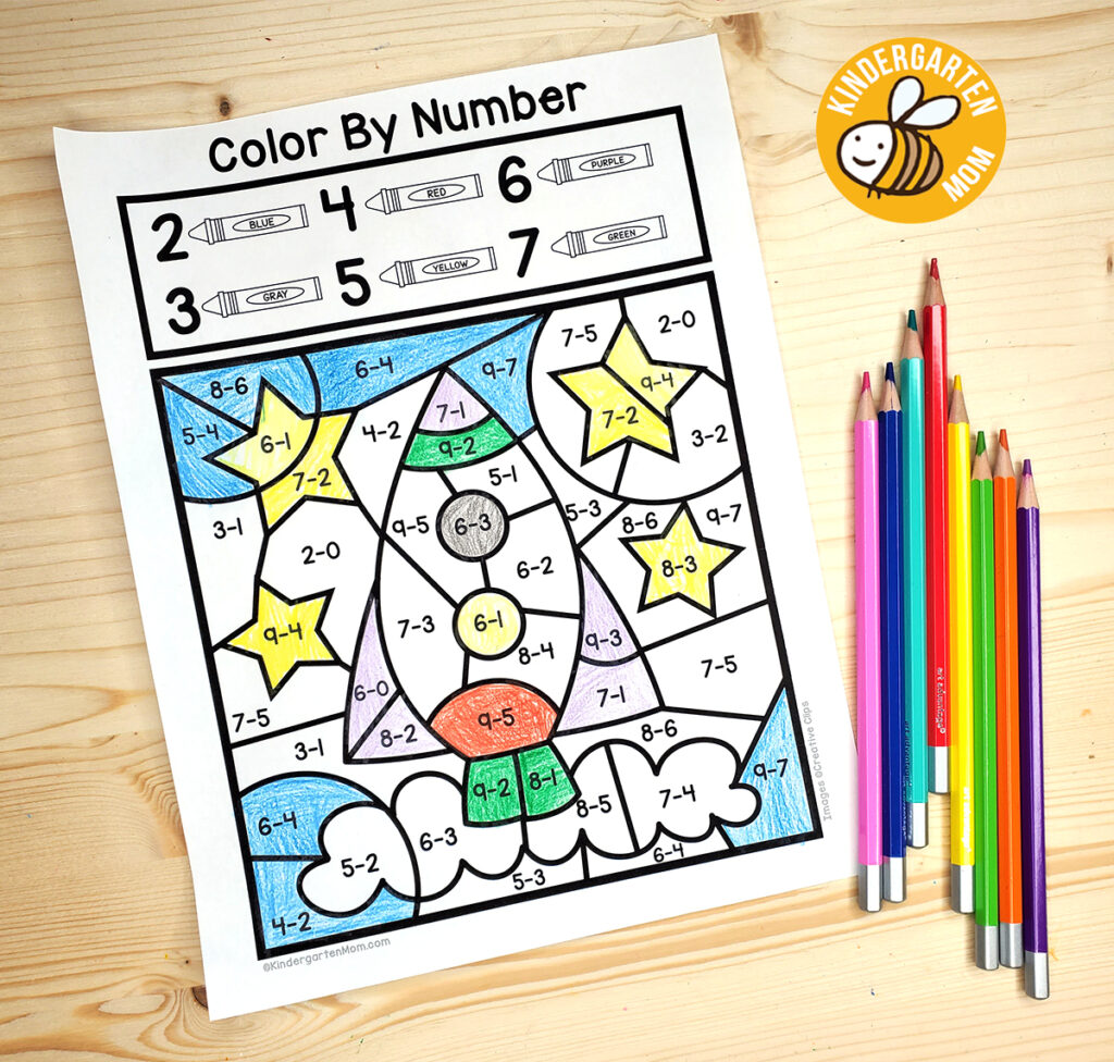 subtraction-color-by-number-worksheets-kindergarten-mom