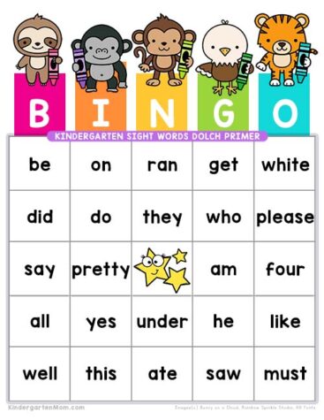 Kindergarten Sight Word BINGO - Kindergarten Mom