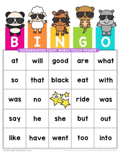 Kindergarten Sight Word BINGO - Kindergarten Mom