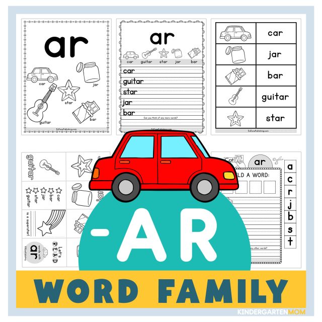 AR Word Family Worksheets - Kindergarten Mom