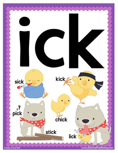 ICK Word Family Worksheets - Kindergarten Mom